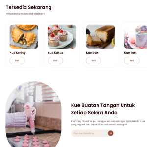 Cake Store Landing Page